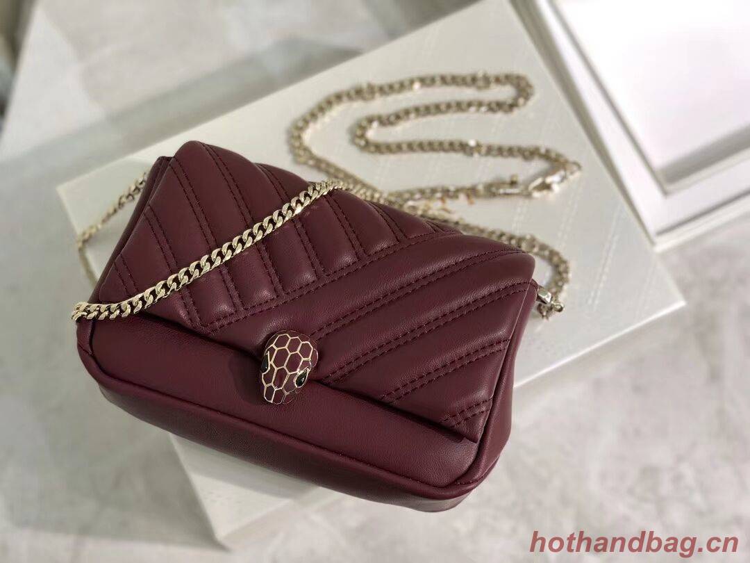 BVLGARI Shoulder Bag Calfskin Leather B288760 Burgundy BVLGARI Shoulder Bag Calfskin Leather B288760 Burgundy