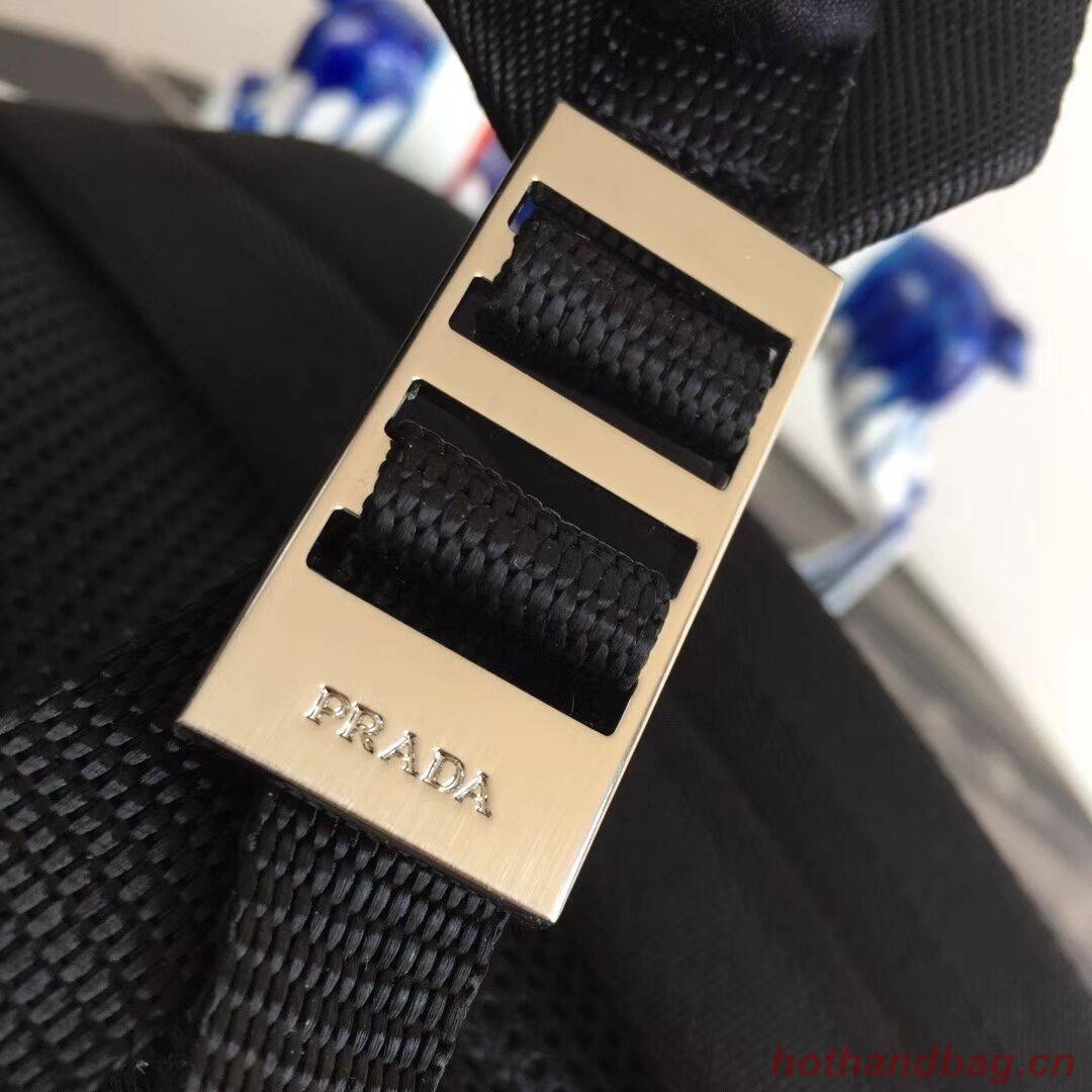 Prada Printed technical fabric backpack 2VZ025 black Prada Printed technical fabric backpack 2VZ025 black