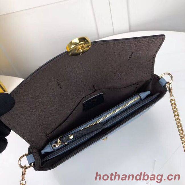 Fendi WALLET ON CHAIN WITH POUCHES leather mini-bag F0005 light blue Fendi WALLET ON CHAIN WITH POUCHES leather mini-bag F0005 light blue