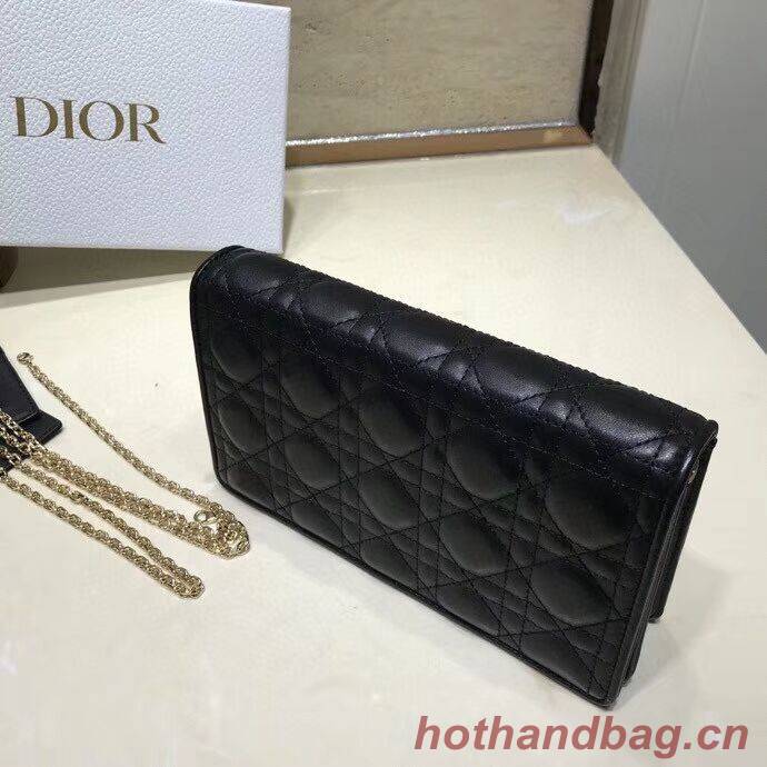 LADY DIOR CALFSKIN WALLET C9025A black LADY DIOR CALFSKIN WALLET C9025A black