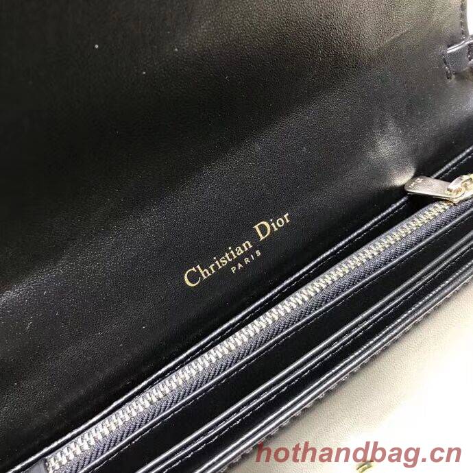 LADY DIOR CALFSKIN WALLET C9025A black LADY DIOR CALFSKIN WALLET C9025A black