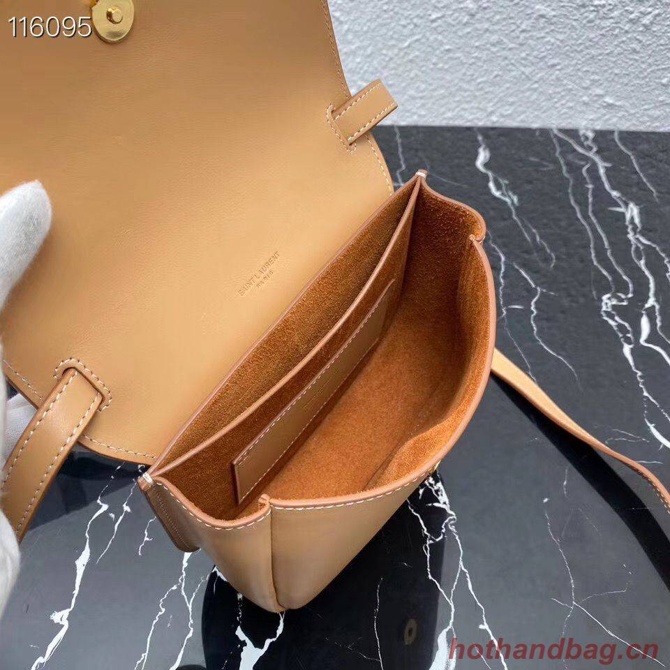 Yves Saint Laurent Calfskin Leather Shoulder Bag 619740 apricot Yves Saint Laurent Calfskin Leather Shoulder Bag 619740 apricot