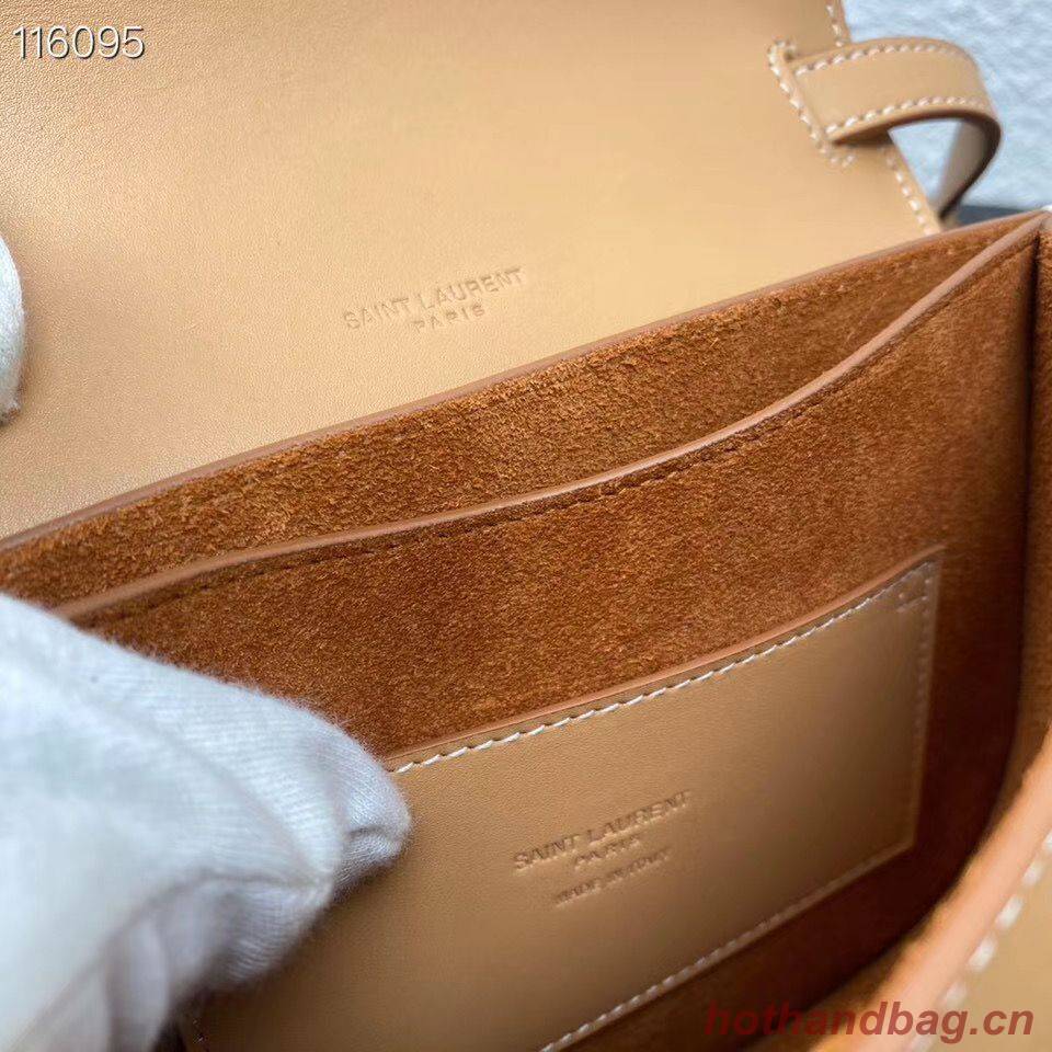 Yves Saint Laurent Calfskin Leather Shoulder Bag 619740 apricot Yves Saint Laurent Calfskin Leather Shoulder Bag 619740 apricot