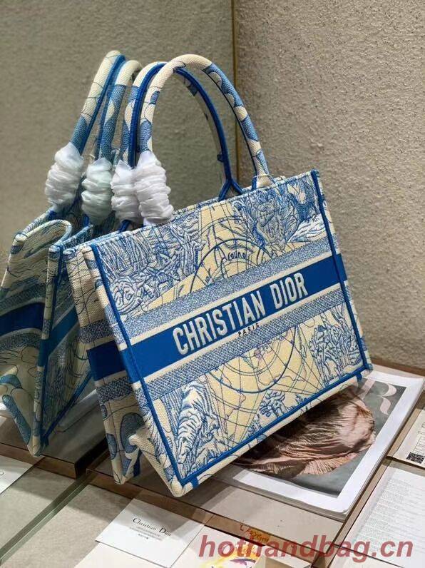 DIOR BOOK TOTE EMBROIDERED CANVAS BAG C1286-9 DIOR BOOK TOTE EMBROIDERED CANVAS BAG C1286-9