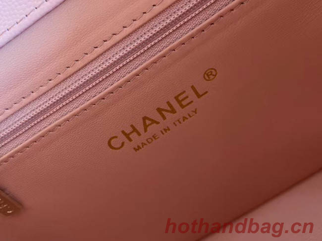 Chanel small flap bag Calfskin & Gold-Tone Metal A93749 pink