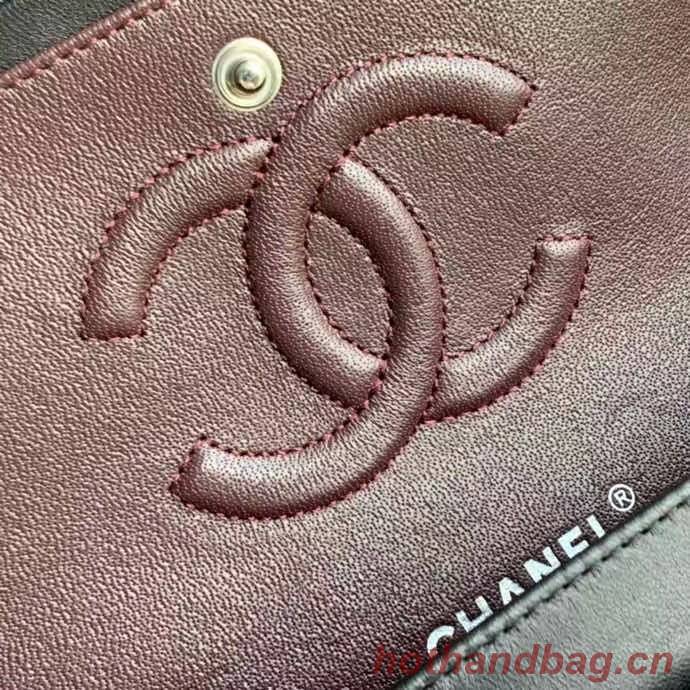 chanel classic handbag Lambskin & silver Metal A01112 Black