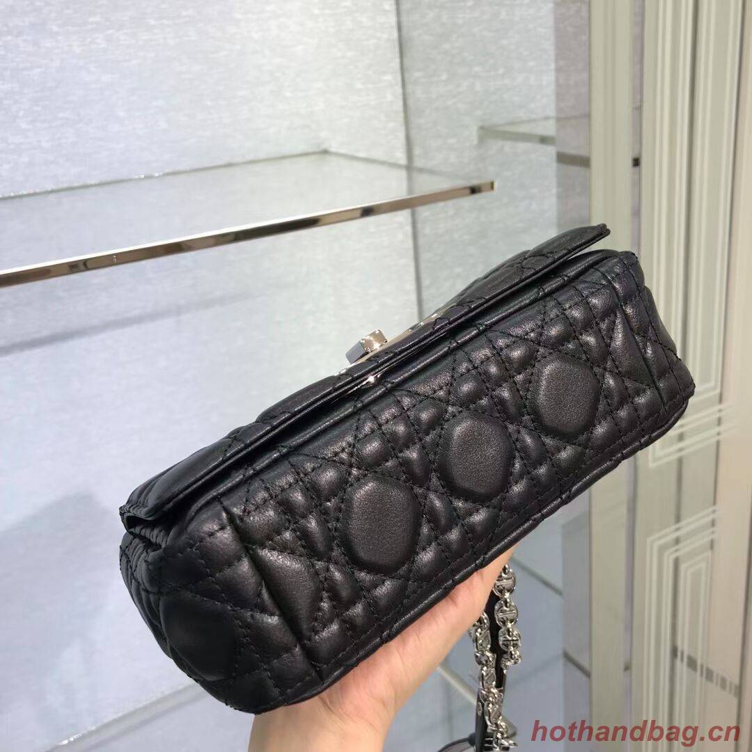 Dior SMALL DIOR CARO BAG Soft Cannage Calfskin M9241 Black Dior SMALL DIOR CARO BAG Soft Cannage Calfskin M9241 Black