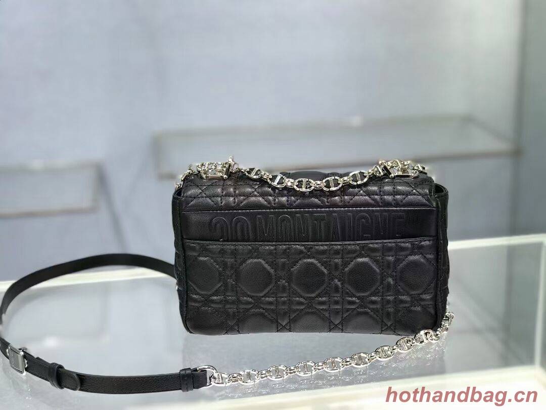 Dior SMALL DIOR CARO BAG Soft Cannage Calfskin M9241 Black Dior SMALL DIOR CARO BAG Soft Cannage Calfskin M9241 Black