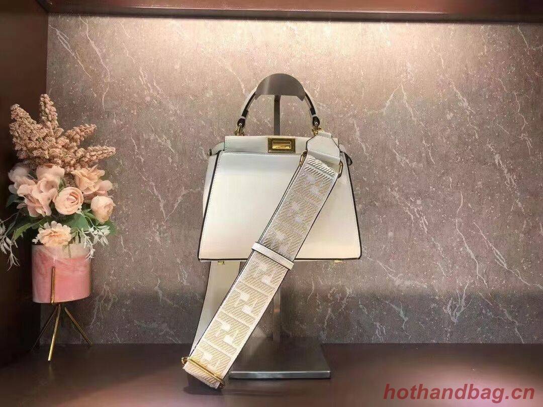 FENDI PEEKABOO ISEEU SMALL leather bag F1615 white