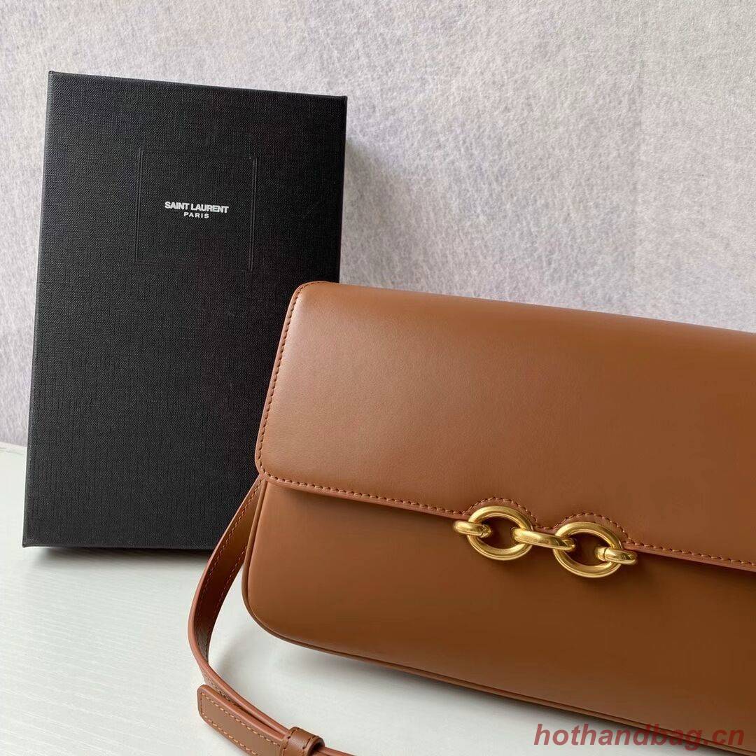 YSL LE MAILLON SATCHEL IN SMOOTH LEATHER 6497952 brown YSL LE MAILLON SATCHEL IN SMOOTH LEATHER 6497952 brown