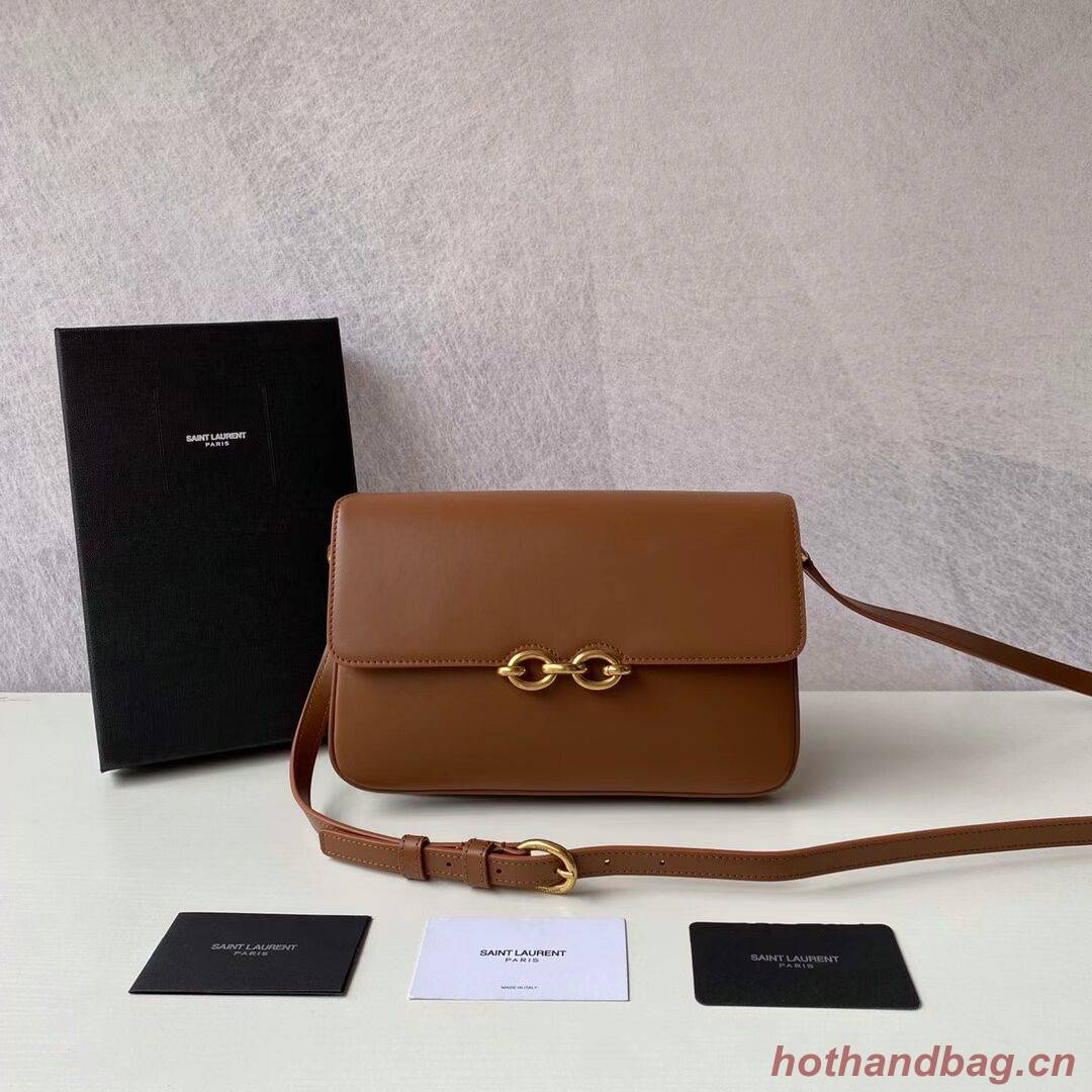 YSL LE MAILLON SATCHEL IN SMOOTH LEATHER 6497952 brown YSL LE MAILLON SATCHEL IN SMOOTH LEATHER 6497952 brown