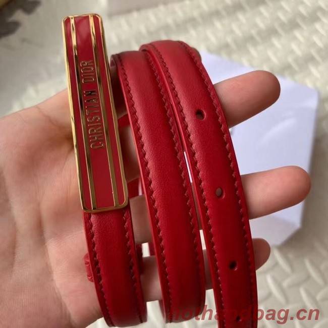 DIOR-ID BELT Raspberry Smooth Calfskin 15 MM B0109UM red