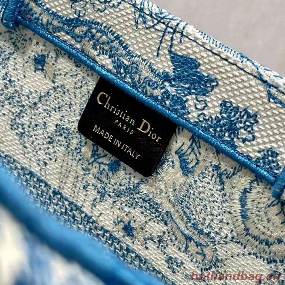 DIOR BOOK TOTE Embroidery C1287-6 blue DIOR BOOK TOTE Embroidery C1287-6 blue