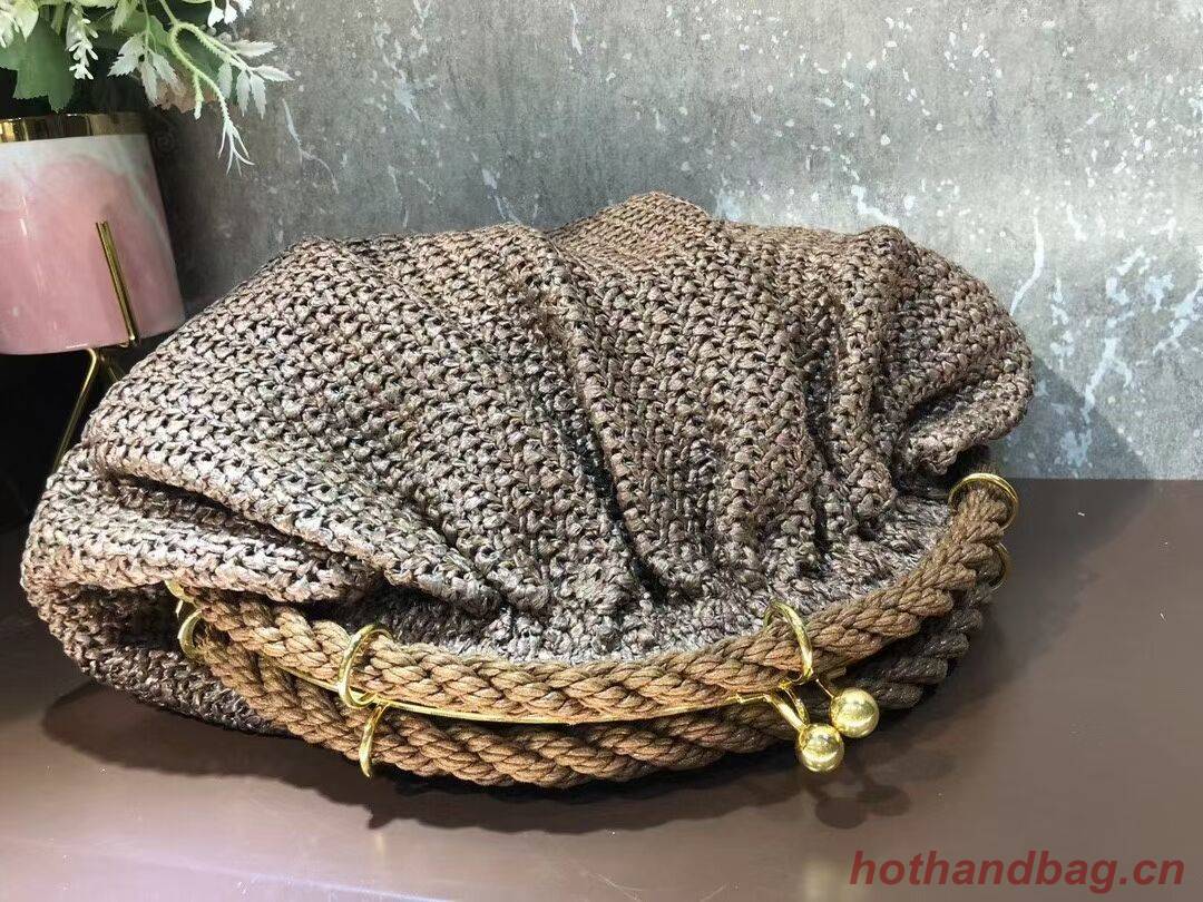 FENDI raffia bag F7641 light brown FENDI raffia bag F7641 light brown