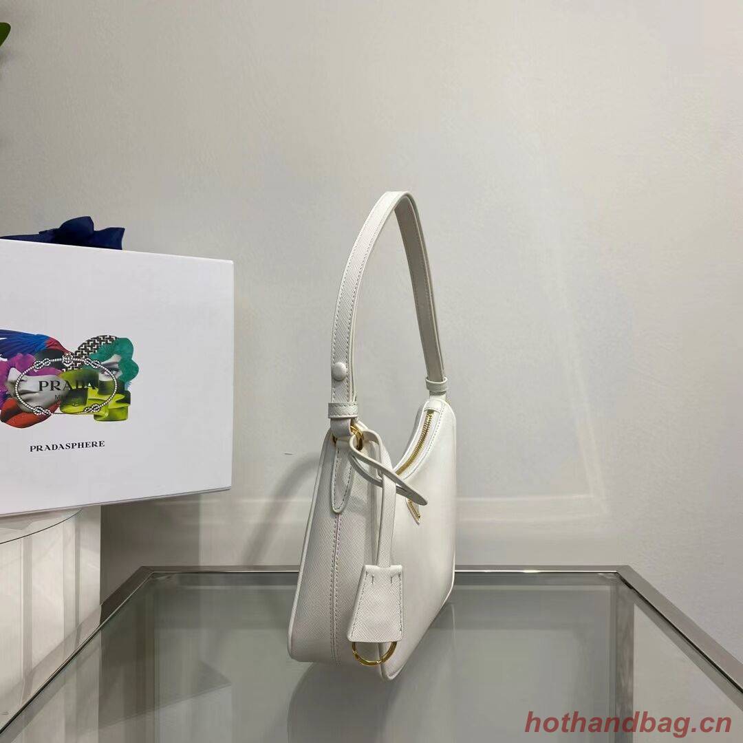Prada Small Saffiano leather shoulder bag 1BD330 WHITE Prada Small Saffiano leather shoulder bag 1BD330 WHITE