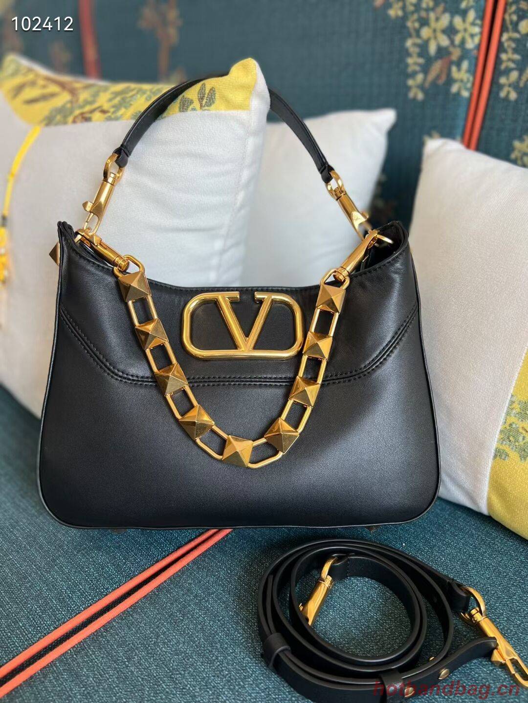 VALENTINO GARAVANI Loco Calf leather bag V2028 black VALENTINO GARAVANI Loco Calf leather bag V2028 black