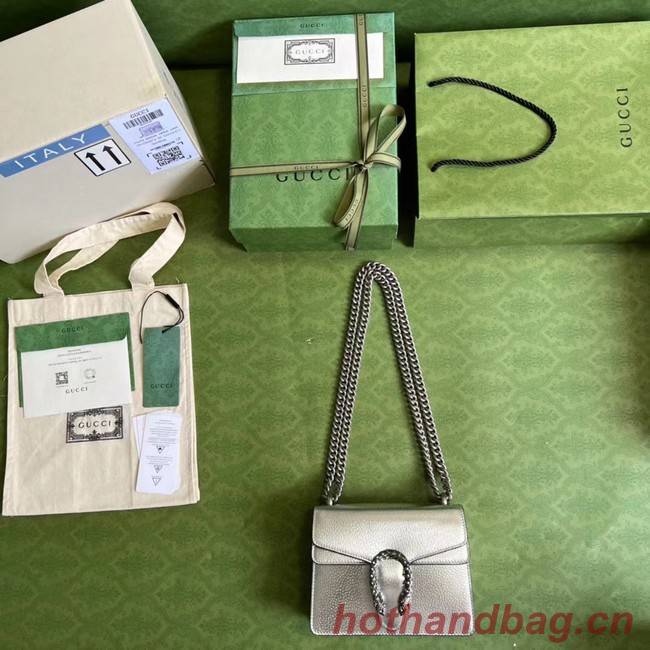 Gucci Dionysus lame mini bag 421970 Silver