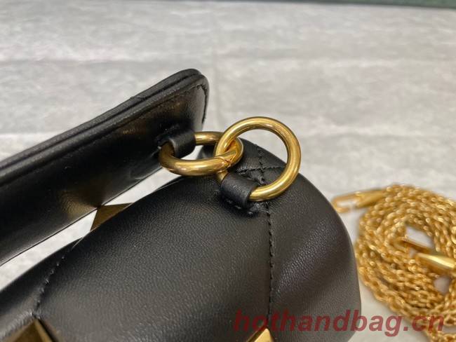 VALENTINO GARAVANI ROMAN STUD Small sheepskin bag 1W2B0L04 black