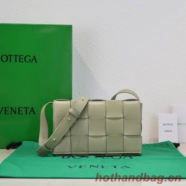 Bottega Veneta Intreccio leather cross-body bag 578004 Travertine