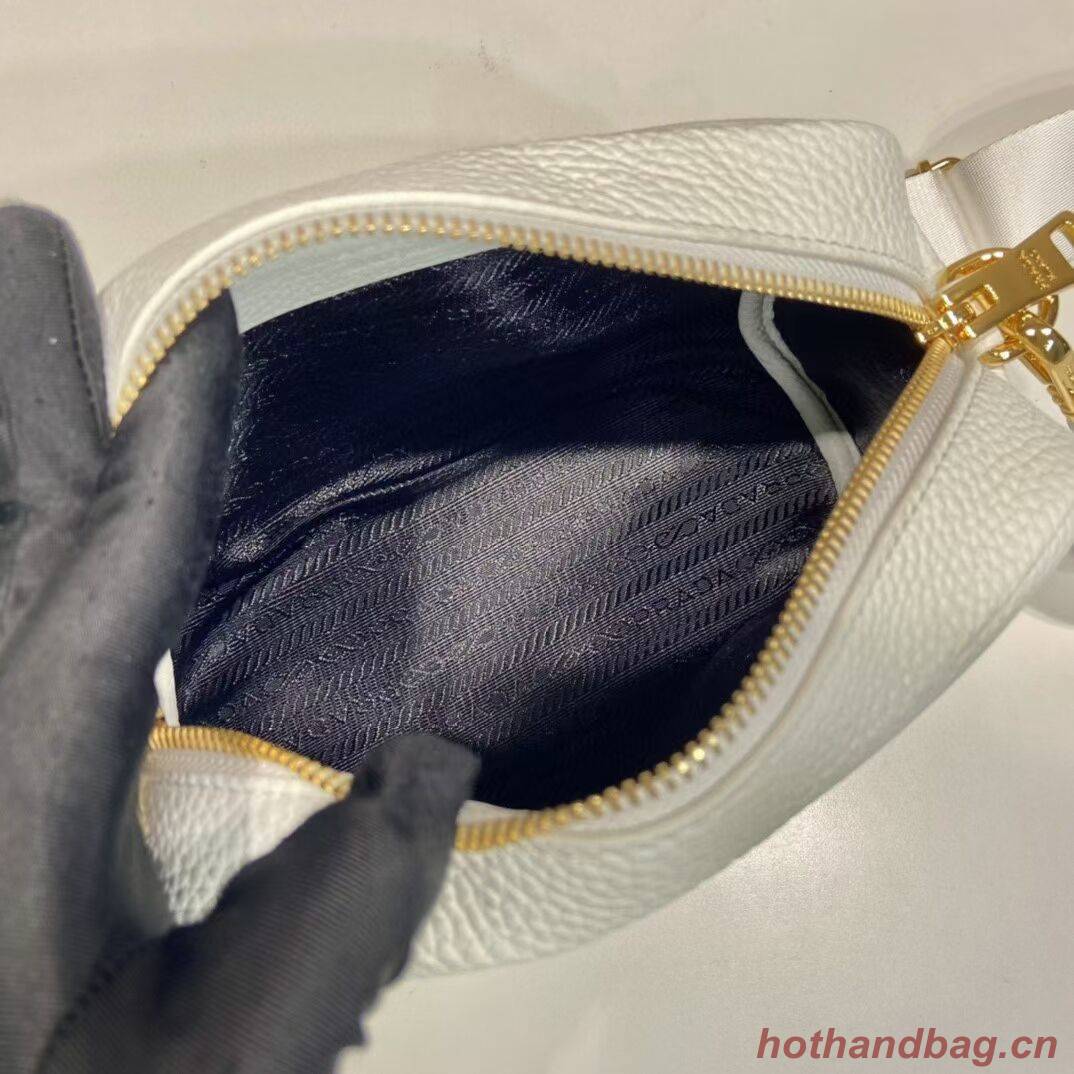 Prada Leather bag with shoulder strap 1DH781 white Prada Leather bag with shoulder strap 1DH781 white