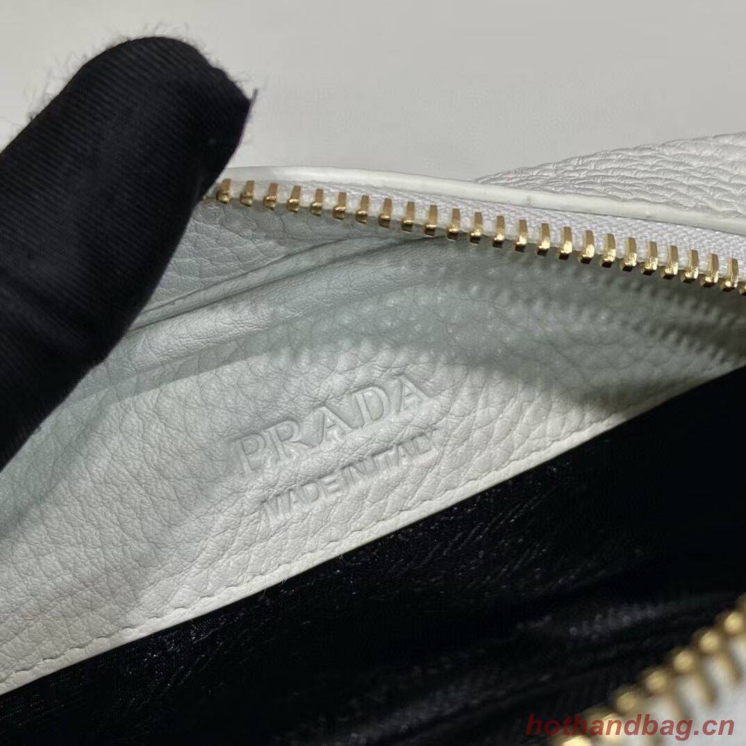 Prada Leather bag with shoulder strap 1DH781 white Prada Leather bag with shoulder strap 1DH781 white