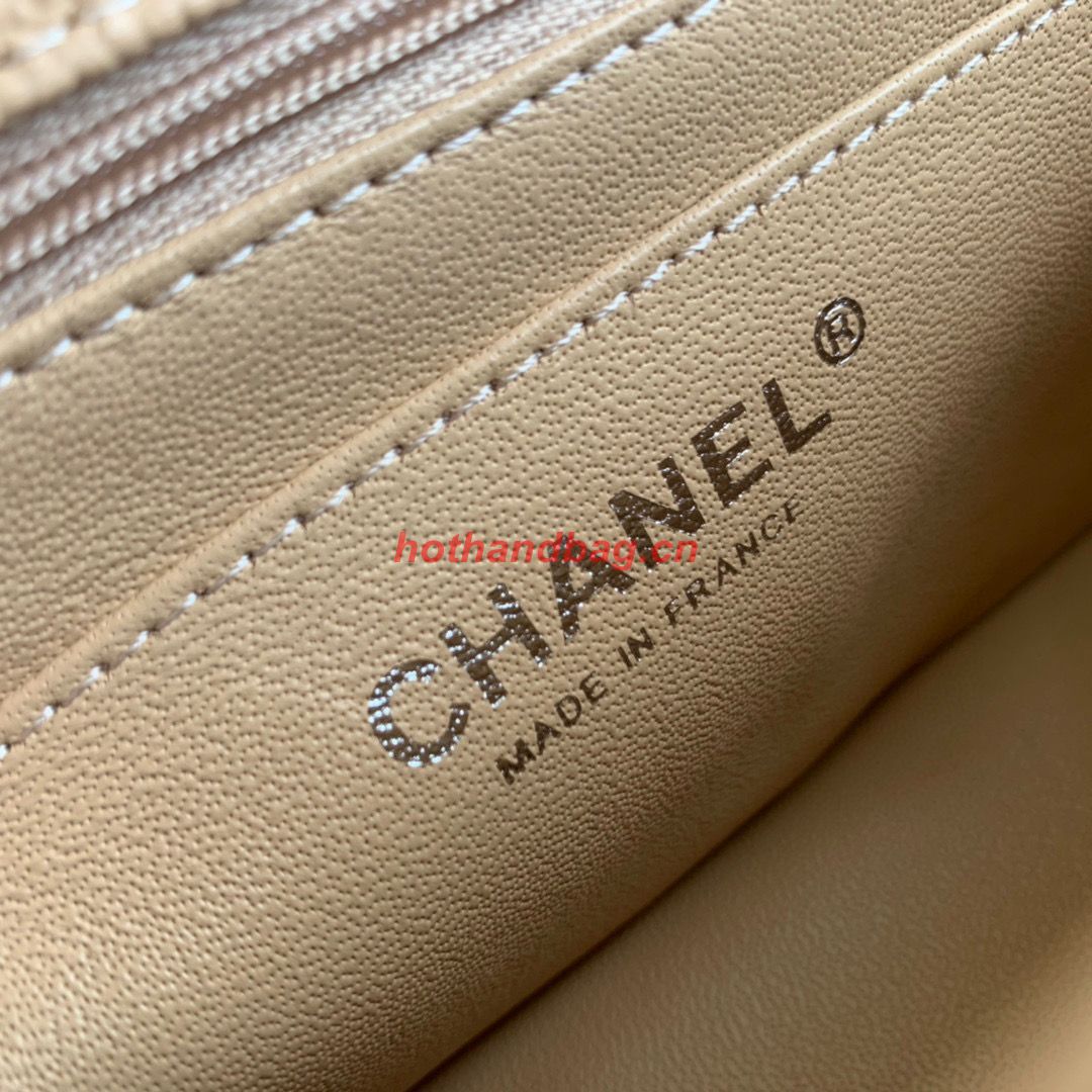 Chanel Original Caviar Leather Flap cross-body bag CF1116 Apricot & Silver chain Chanel Original Caviar Leather Flap cross-body bag CF1116 Apricot & Silver chain