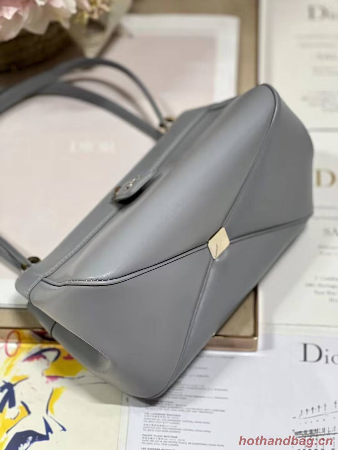 SMALL DIOR KEY BAG Box Calfskin M1844O gray SMALL DIOR KEY BAG Box Calfskin M1844O gray