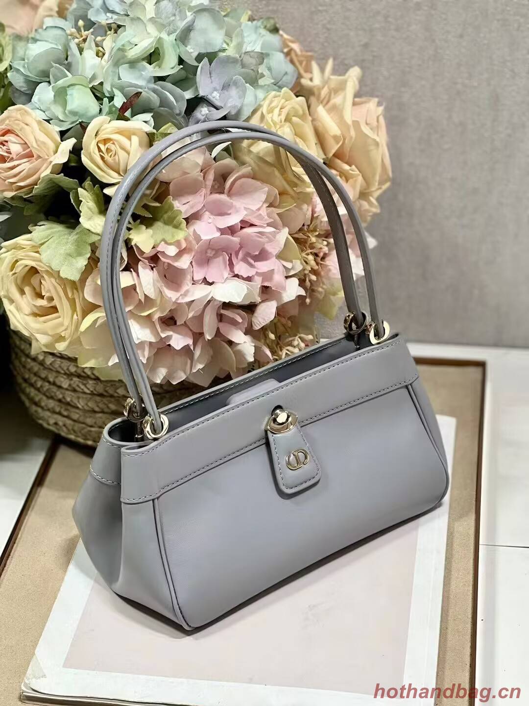 SMALL DIOR KEY BAG Box Calfskin M1844O gray SMALL DIOR KEY BAG Box Calfskin M1844O gray