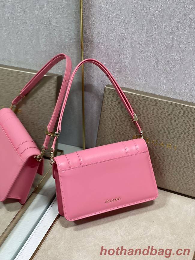 Bvlgari Serpenti Forever leather crossbody bag 289676 dark pink