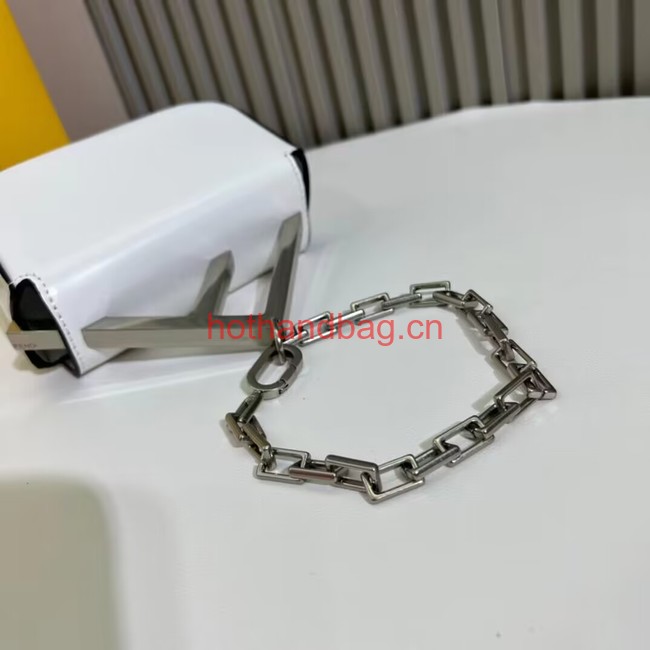 Fendi mini smooth leather bag F1089 white Fendi mini smooth leather bag F1089 white