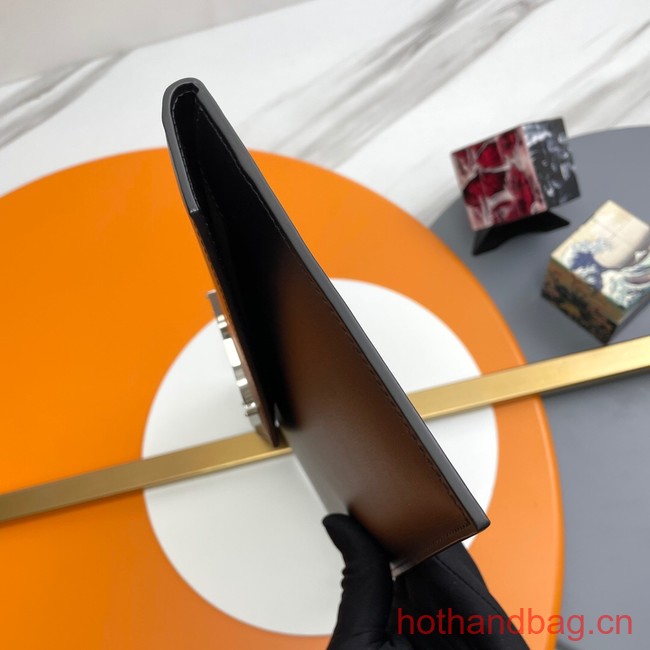 SAINT LAURENT UPTOWN POUCH IN SMOOTH LEATHER C565739 BLACK