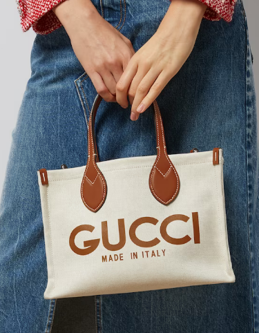 GUCCI MINI TOTE BAG WITH GUCCI PRINT 772144 Beige GUCCI MINI TOTE BAG WITH GUCCI PRINT 772144 Beige