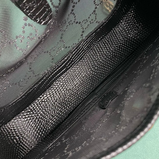 Gucci JACKIE 1961 CRYSTAL GG MINI SHOULDER BAG 675799 black&white