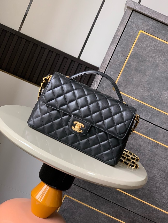 Chanel SMALL FLAP BAG WITH TOP HANDLE AS5356 black