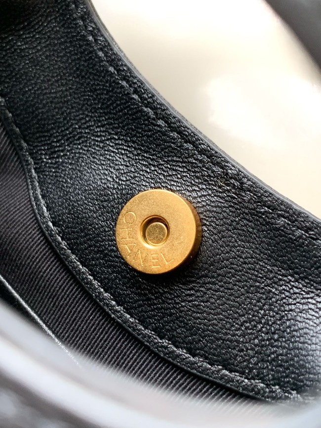 Chanel SUEDE mini 31 bag AP3656 black