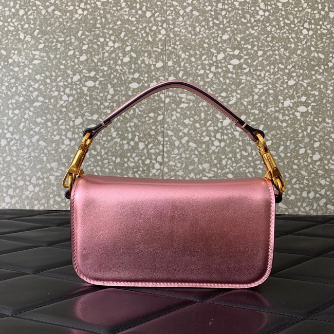 VALENTINO LOCO Small handbag in laminated calfskin WB0K53 pink