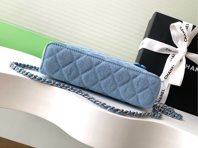 Chanel CLUTCH WITH CHAIN Denim AP4407 blue