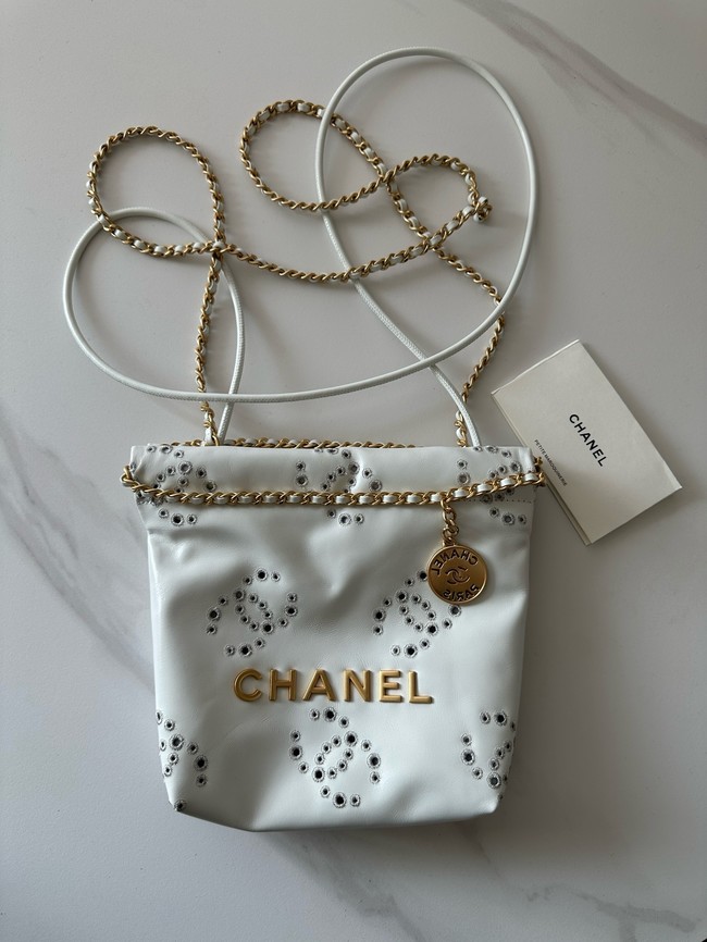CHANEL 22 SMALL HANDBAG AS3980 White