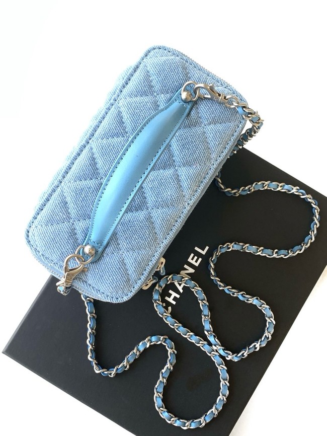 Chanel CLUTCH WITH CHAIN Denim AP4404-2 blue