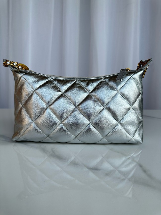 Chanel small HOBO BAG AS5528 Silver