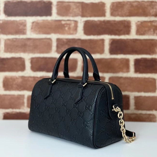 GUCCI GG EMBLEM MEDIUM BOSTON BAG 815255 black