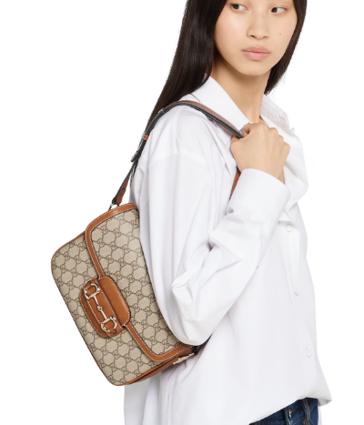 GUCCI HORSEBIT 1955 SOFT MEDIUM SHOULDER BAG 815178 brown
