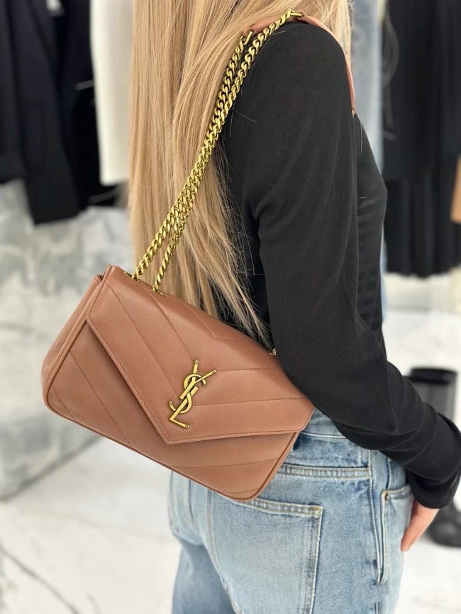 SAINT LAURENT LOULOU MEDIUM IN MATELASSE LAMBSKIN 801439 HORTENSIA