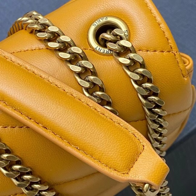 SAINT LAURENT LOULOU MINI IN LAMBSKIN 821749 yellow