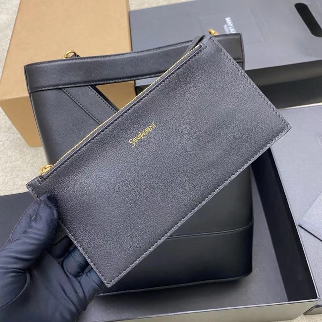 SAINT LAURENT Y SMALL BUCKET IN LEATHER 808224 BLACK
