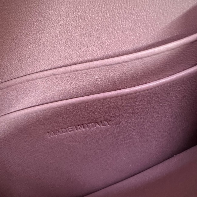 Celine CARD HOLDER WITH FLAP TRIOMPHE IN SHINY CALFSKIN 10I583 pink