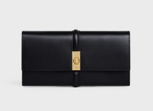 Celine LARGE WALLET TRIOMPHE IN SHINY CALFSKIN 10M033 black