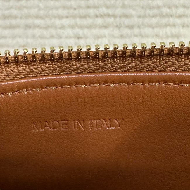 Celine ZIPPED CARD HOLDER IN SMOOTH LAMBSKIN 10K583 tan 