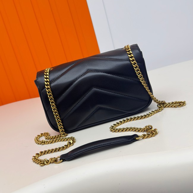 SAINT LAURENT LOULOU MINI IN LAMBSKIN 821749 black