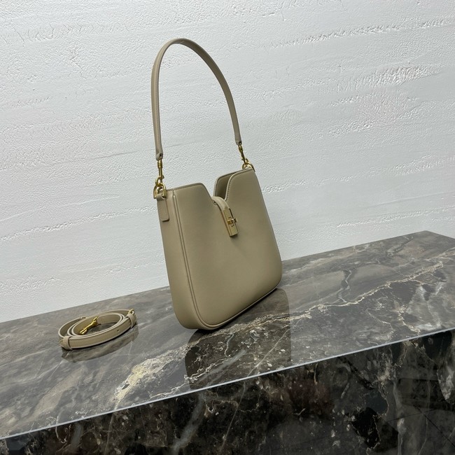 Celine SMALL CAMILLE 16 SOFT BAG IN SMOOTH CALFSKIN 120693 SMOKED BROWN